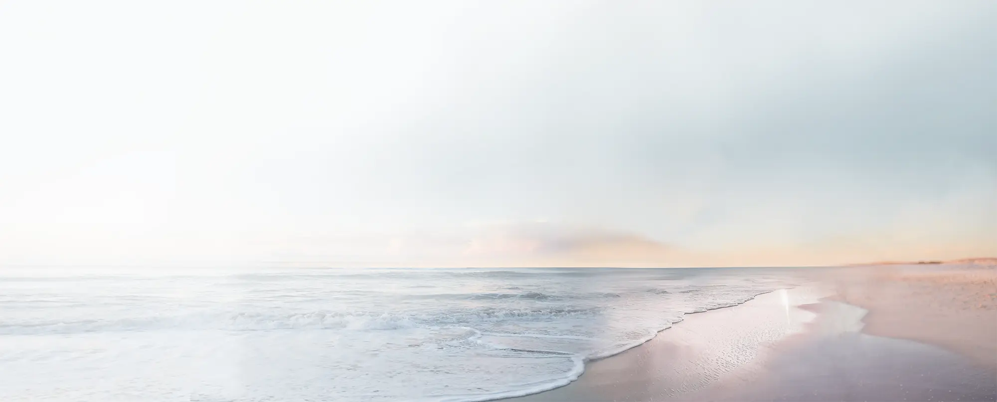 Calm beach shoreline